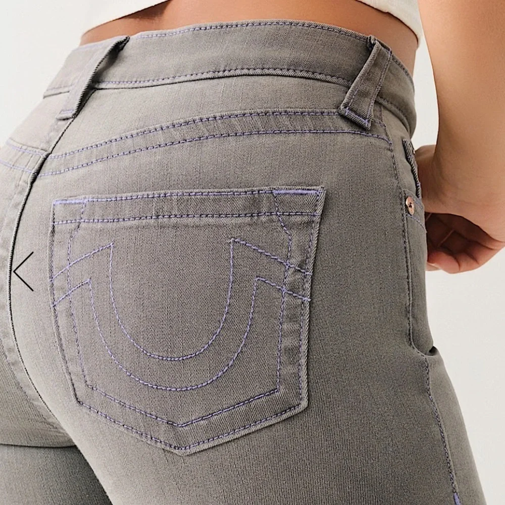 True Religion Curvy Women's Gray Skinny Jeans Women Size 34